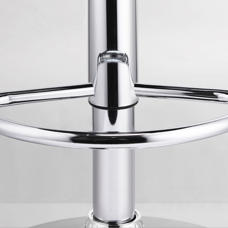 Modern Bucket Adjustable Height Swivel Bar Stool with Metal Base