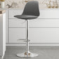 Modern Bucket Adjustable Height Swivel Bar Stool with Metal Base