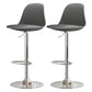 Modern Bucket Adjustable Height Swivel Bar Stool with Metal Base