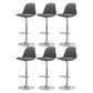 Modern Bucket Adjustable Height Swivel Bar Stool with Metal Base
