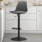 Modern Bucket Adjustable Height Swivel Bar Stool with Metal Base