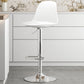 Modern Bucket Adjustable Height Swivel Bar Stool with Metal Base