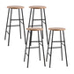 Gambe metalliche contemporanee sgabello da bar per interni in legno massiccio
