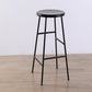 Gambe metalliche contemporanee sgabello da bar per interni in legno massiccio