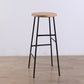 Gambe metalliche contemporanee sgabello da bar per interni in legno massiccio