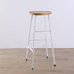 Gambe metalliche contemporanee sgabello da bar per interni in legno massiccio
