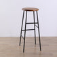 Gambe metalliche contemporanee sgabello da bar per interni in legno massiccio