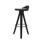 Contemporary Counter Height Stools with Low Back for Living Room
