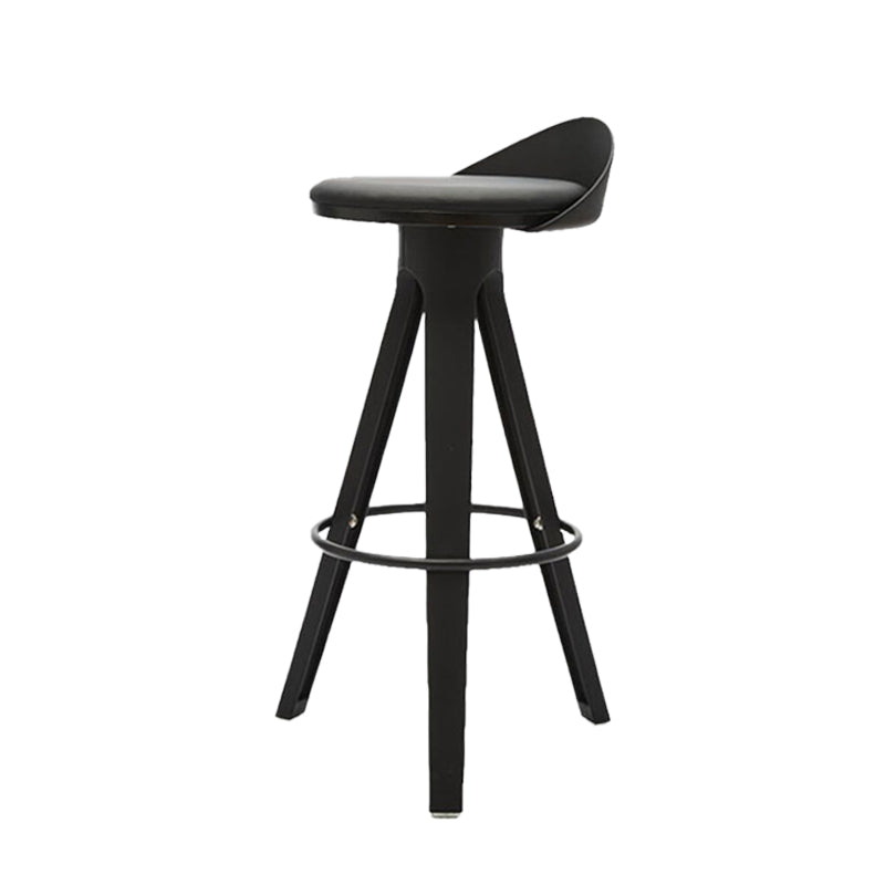 Contemporary Counter Height Stools with Low Back for Living Room