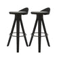 Contemporary Counter Height Stools with Low Back for Living Room