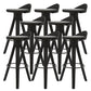 Contemporary Counter Height Stools with Low Back for Living Room