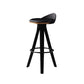 Contemporary Counter Height Stools with Low Back for Living Room
