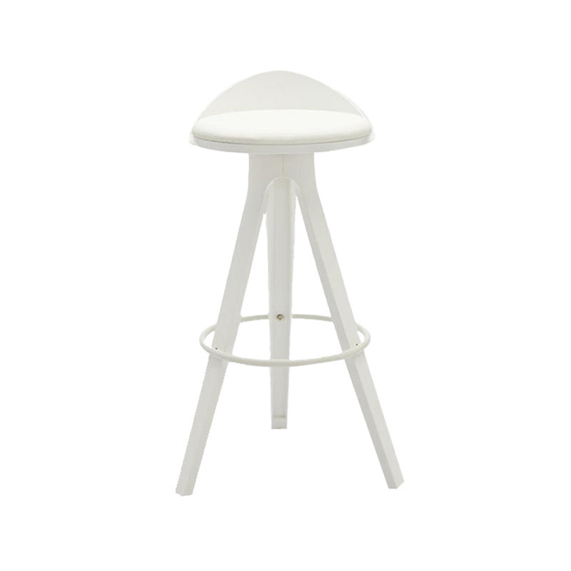 Contemporary Counter Height Stools with Low Back for Living Room