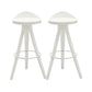 Contemporary Counter Height Stools with Low Back for Living Room