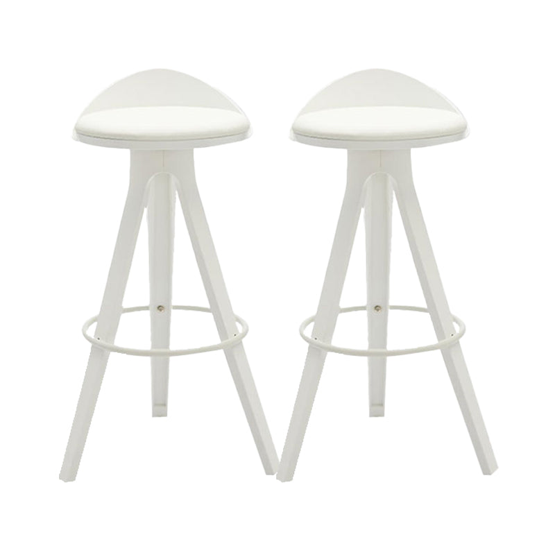 Contemporary Counter Height Stools with Low Back for Living Room
