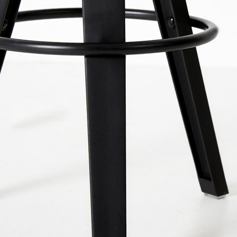 Contemporary Counter Height Stools with Low Back for Living Room