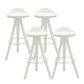 Contemporary Counter Height Stools with Low Back for Living Room