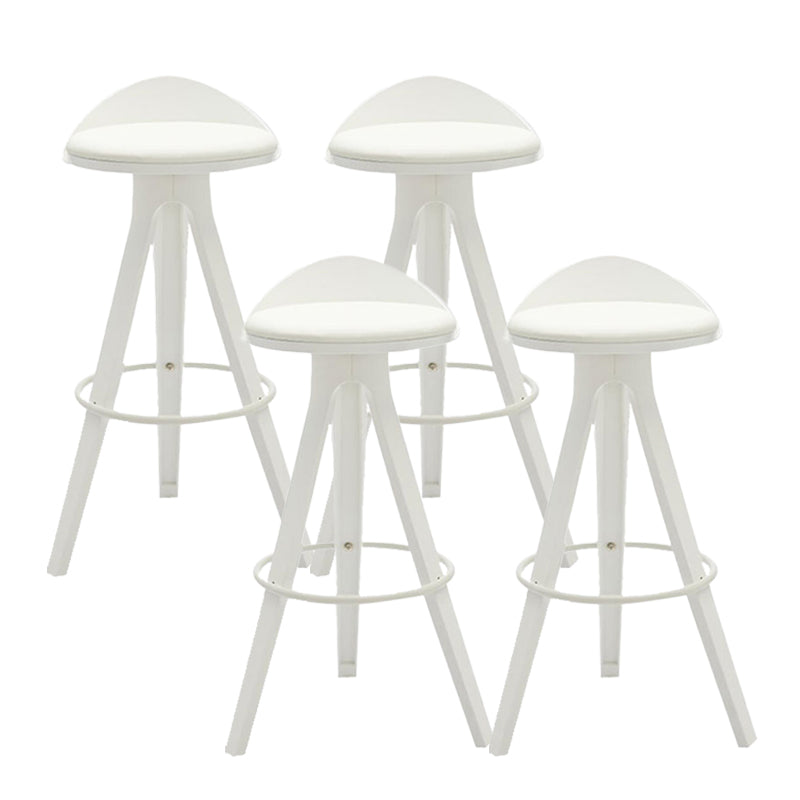 Contemporary Counter Height Stools with Low Back for Living Room