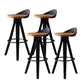 Contemporary Counter Height Stools with Low Back for Living Room