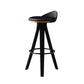Contemporary Counter Height Stools with Low Back for Living Room
