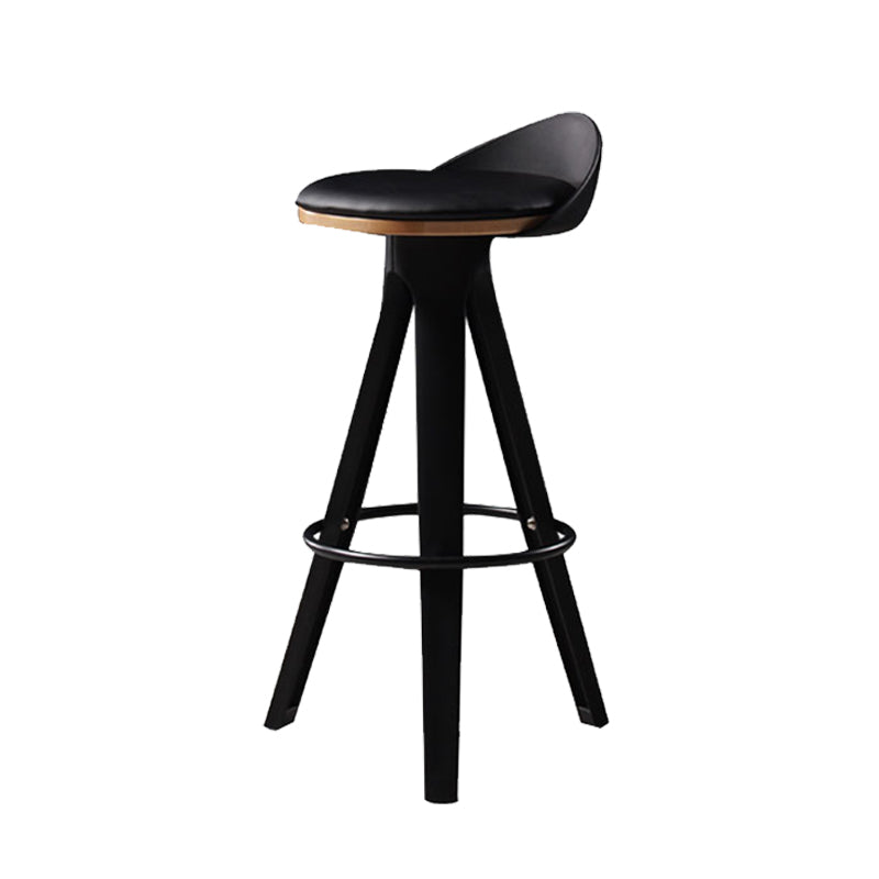 Contemporary Counter Height Stools with Low Back for Living Room