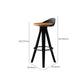 Contemporary Counter Height Stools with Low Back for Living Room