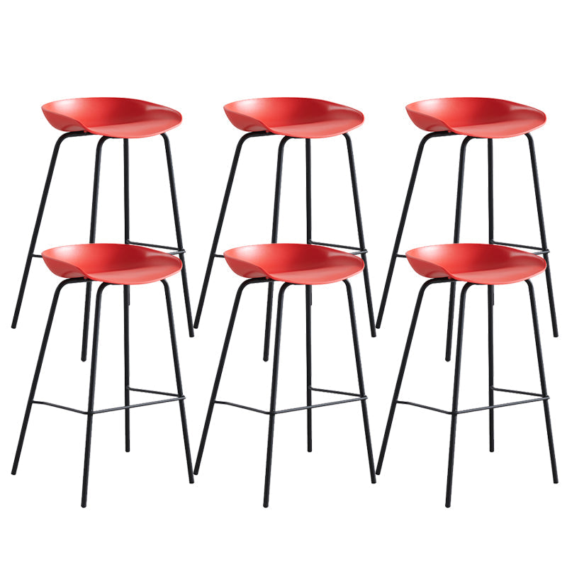 Industriële binnenplastic kuipstoelbalkruk met voetsteun