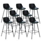 Industrial Metal Legs Faux Leather Indoor Bar Stool with Footrest