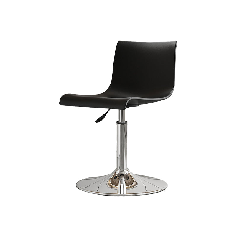 Modern Adjustable Height Swivel Plastic Low Back Bar Stool with Footrest Clearhalo 'Bar Furniture' 'Bar Stools' 'bar_stools' 'furn' 'furn_bar_stools' 'Furniture' 'Kitchen & Dining Furniture' 7718874