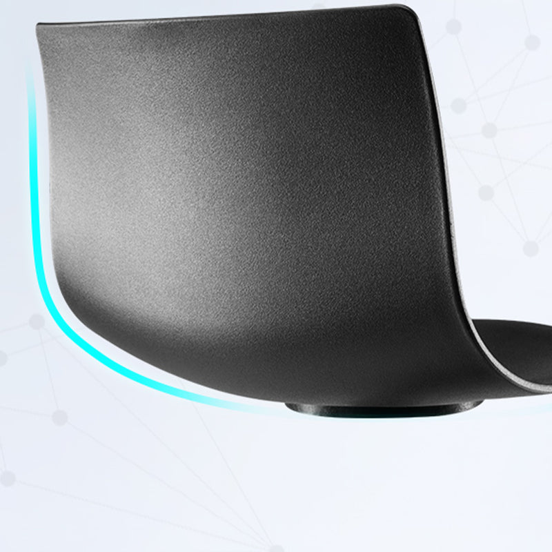 Modern Adjustable Height Swivel Plastic Low Back Bar Stool with Footrest Clearhalo 'Bar Furniture' 'Bar Stools' 'bar_stools' 'furn' 'furn_bar_stools' 'Furniture' 'Kitchen & Dining Furniture' 7718876