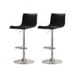 Modern Adjustable Height Swivel Plastic Low Back Bar Stool with Footrest Silver Black 2 Piece Set Clearhalo 'Bar Furniture' 'Bar Stools' 'bar_stools' 'furn' 'furn_bar_stools' 'Furniture' 'Kitchen & Dining Furniture' 7718878