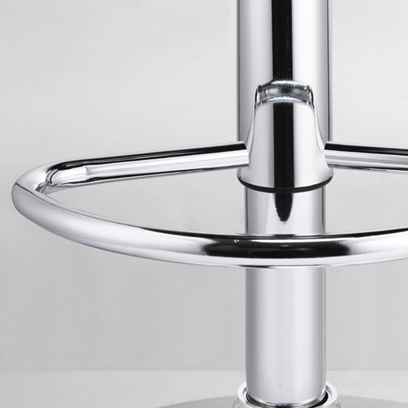 Modern Adjustable Height Swivel Plastic Low Back Bar Stool with Footrest Clearhalo 'Bar Furniture' 'Bar Stools' 'bar_stools' 'furn' 'furn_bar_stools' 'Furniture' 'Kitchen & Dining Furniture' 7718879