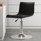 Modern Adjustable Height Swivel Plastic Low Back Bar Stool with Footrest Silvery White Black 1 Piece Clearhalo 'Bar Furniture' 'Bar Stools' 'bar_stools' 'furn' 'furn_bar_stools' 'Furniture' 'Kitchen & Dining Furniture' 7718886