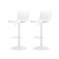 Modern Adjustable Height Swivel Plastic Low Back Bar Stool with Footrest White White 2 Piece Set Clearhalo 'Bar Furniture' 'Bar Stools' 'bar_stools' 'furn' 'furn_bar_stools' 'Furniture' 'Kitchen & Dining Furniture' 7718892