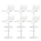 Modern Adjustable Height Swivel Plastic Low Back Bar Stool with Footrest White White 6 Piece Set Clearhalo 'Bar Furniture' 'Bar Stools' 'bar_stools' 'furn' 'furn_bar_stools' 'Furniture' 'Kitchen & Dining Furniture' 7718894
