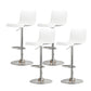 Modern Adjustable Height Swivel Plastic Low Back Bar Stool with Footrest Silver White 4 Piece Set Clearhalo 'Bar Furniture' 'Bar Stools' 'bar_stools' 'furn' 'furn_bar_stools' 'Furniture' 'Kitchen & Dining Furniture' 7718898