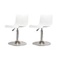 Modern Adjustable Height Swivel Plastic Low Back Bar Stool with Footrest Silvery White White 2 Piece Set Clearhalo 'Bar Furniture' 'Bar Stools' 'bar_stools' 'furn' 'furn_bar_stools' 'Furniture' 'Kitchen & Dining Furniture' 7718902