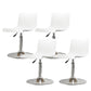 Modern Adjustable Height Swivel Plastic Low Back Bar Stool with Footrest Silvery White White 4 Piece Set Clearhalo 'Bar Furniture' 'Bar Stools' 'bar_stools' 'furn' 'furn_bar_stools' 'Furniture' 'Kitchen & Dining Furniture' 7718903