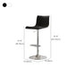 Modern Adjustable Height Swivel Plastic Low Back Bar Stool with Footrest Clearhalo 'Bar Furniture' 'Bar Stools' 'bar_stools' 'furn' 'furn_bar_stools' 'Furniture' 'Kitchen & Dining Furniture' 7718908