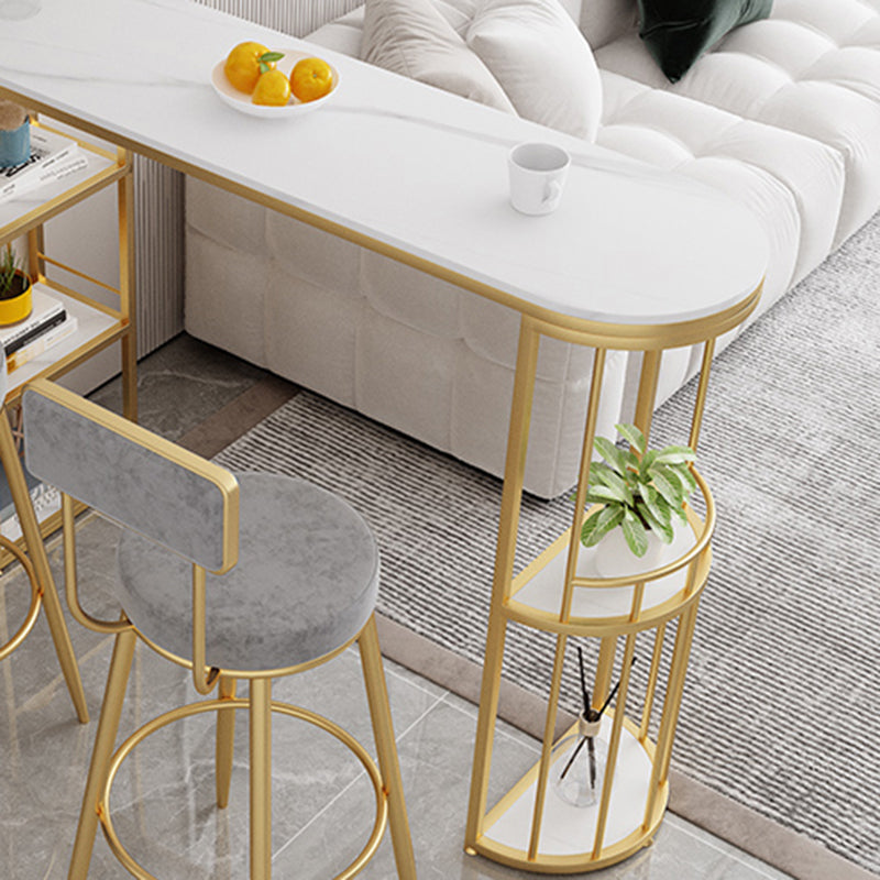 Contemporary Style 1/2/3 Pieces Specialty Stone Bar Table Set for Indoor