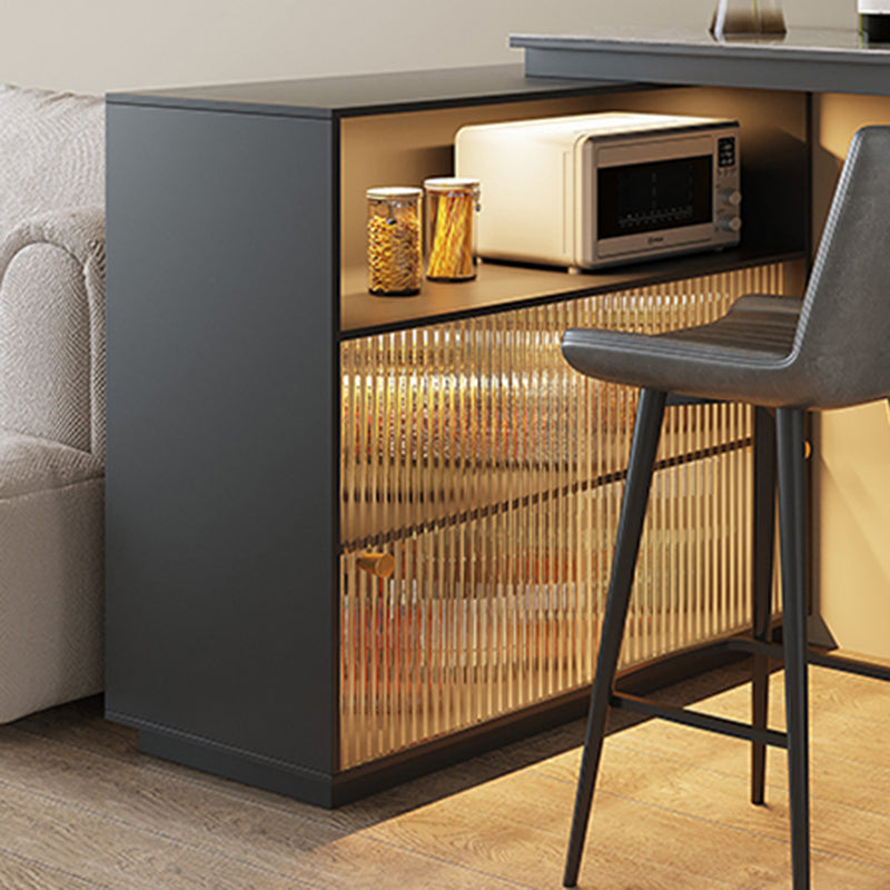 Modern 1/2/3 Pieces Stone Rectangular Bar Table Set for Living Room