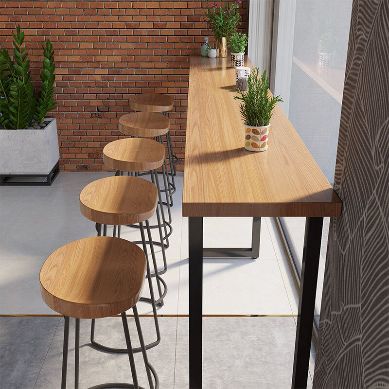 Modern Rectangle Sled Base Solid Wood Bar Table for Kitchen Dining Room Clearhalo 'Bar Furniture' 'Bar Tables' 'bar_tables' 'furn' 'furn_bar_tables' 'Furniture' 'Kitchen & Dining Furniture' 7719067