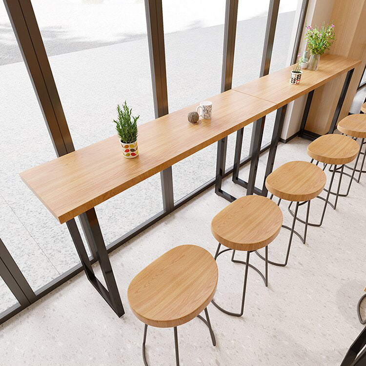 Modern Rectangle Sled Base Solid Wood Bar Table for Kitchen Dining Room Clearhalo 'Bar Furniture' 'Bar Tables' 'bar_tables' 'furn' 'furn_bar_tables' 'Furniture' 'Kitchen & Dining Furniture' 7719071