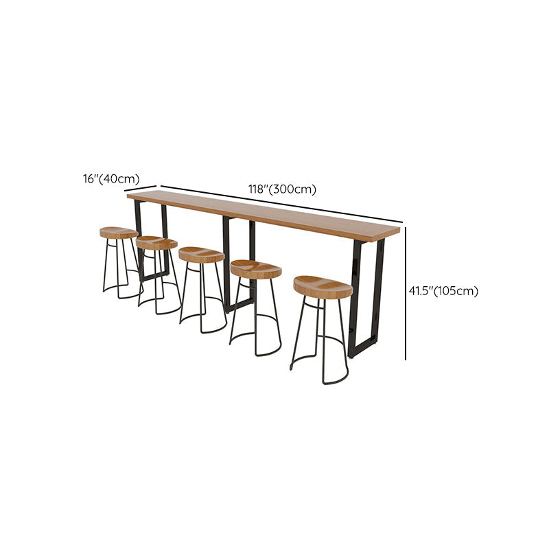 Modern Rectangle Sled Base Solid Wood Bar Table for Kitchen Dining Room Clearhalo 'Bar Furniture' 'Bar Tables' 'bar_tables' 'furn' 'furn_bar_tables' 'Furniture' 'Kitchen & Dining Furniture' 7719082
