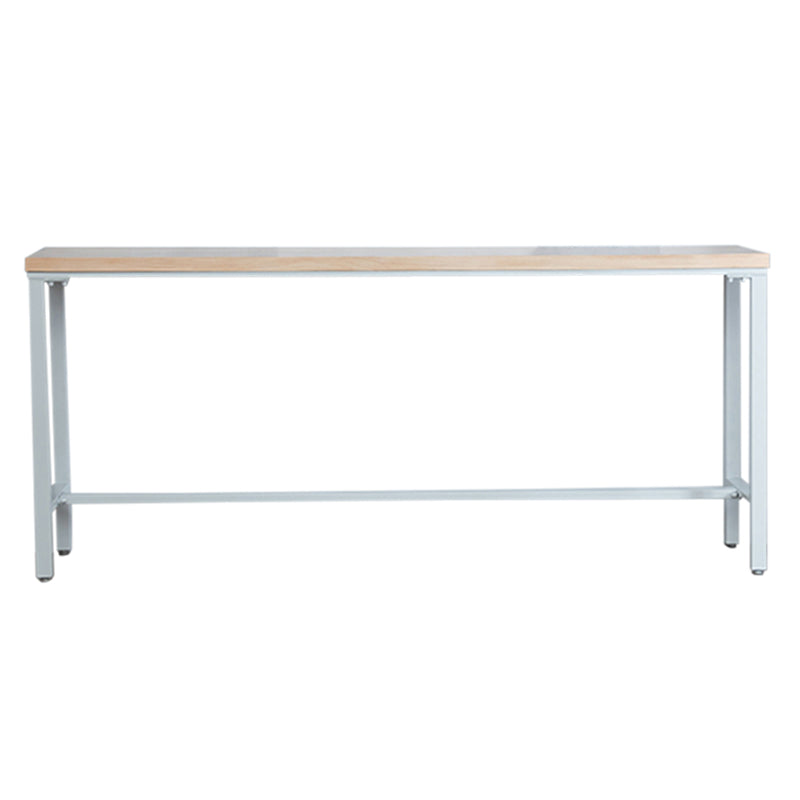 Moderner Bartisch aus massivem Holz mit rechteckigem Bockgestell für die Küche und das Esszimmer