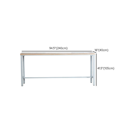 Modern massief houten rechthoekige balktafel voor de keuken eetkamer voor keuken.
