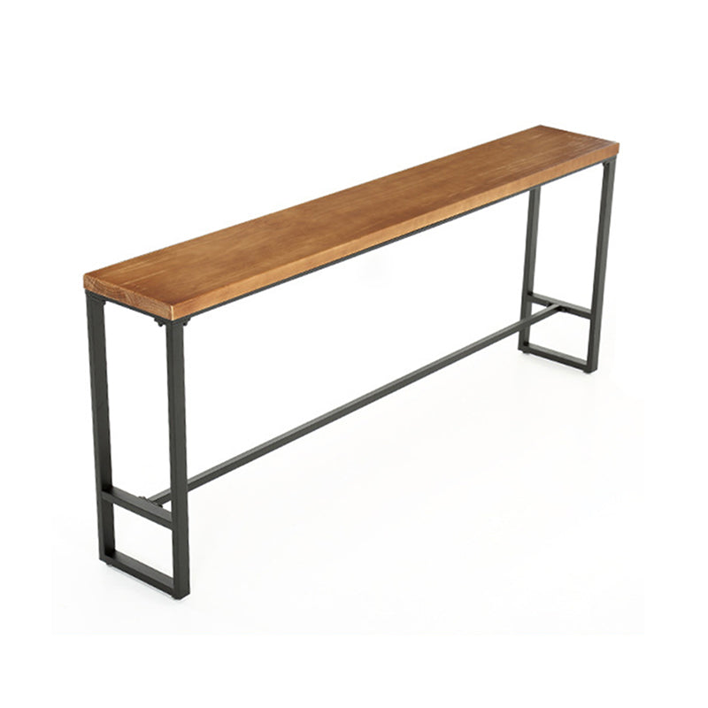 Moderner rechteckiger Bartisch mit Bockgestell aus massivem Holz für die Küche und das Esszimmer
