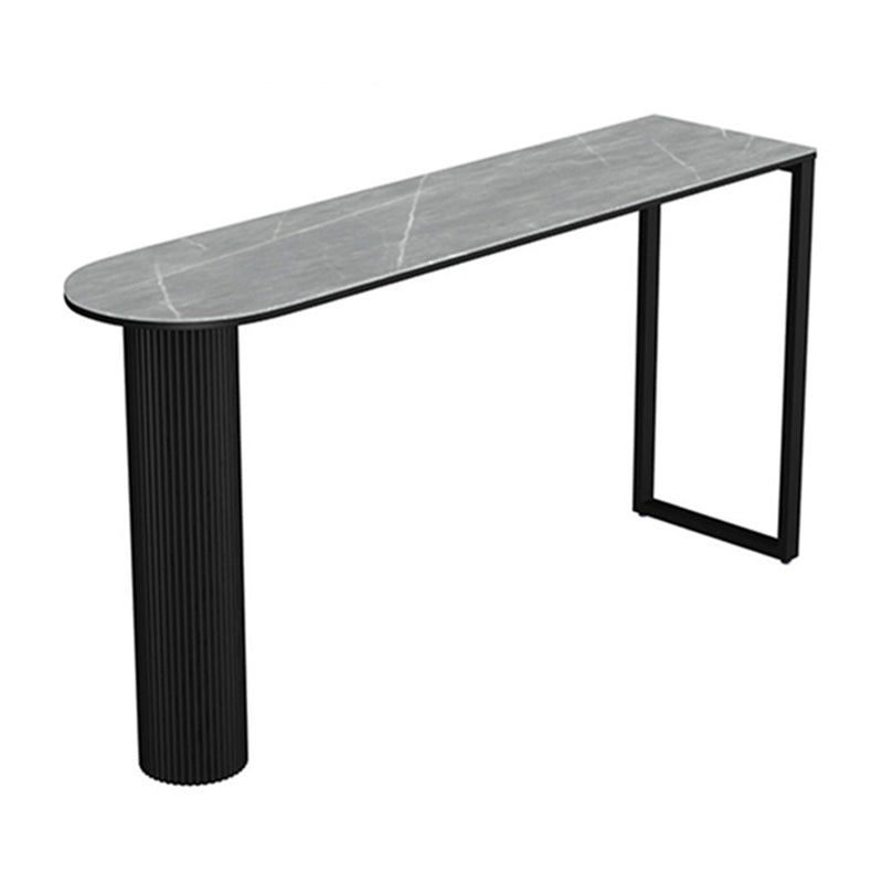 Modern Sintered Stone Double Pedestal Dining Bar Table for Kitchen Dining Room Clearhalo 'Bar Furniture' 'Bar Tables' 'bar_tables' 'furn' 'furn_bar_tables' 'Furniture' 'Kitchen & Dining Furniture' 7719167