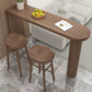 Modern Living Room Solid Wood Double pedestal Bar Dining Table Clearhalo 'Bar Furniture' 'Bar Tables' 'bar_tables' 'furn' 'furn_bar_tables' 'Furniture' 'Kitchen & Dining Furniture' 7719178