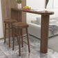 Modern Living Room Solid Wood Double pedestal Bar Dining Table Clearhalo 'Bar Furniture' 'Bar Tables' 'bar_tables' 'furn' 'furn_bar_tables' 'Furniture' 'Kitchen & Dining Furniture' 7719181